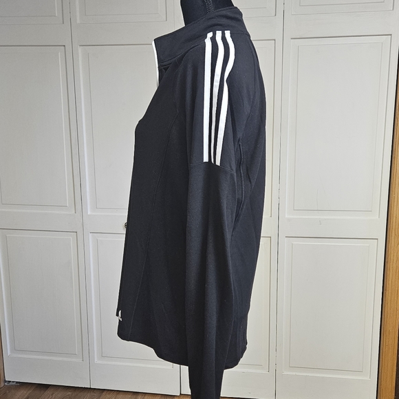 Women's Adidas Golf large black and white ¼ zip - Picture 3 of 8